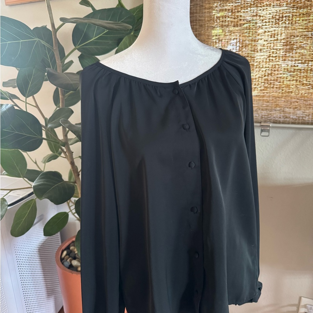 Abercrombie Black Silk Top